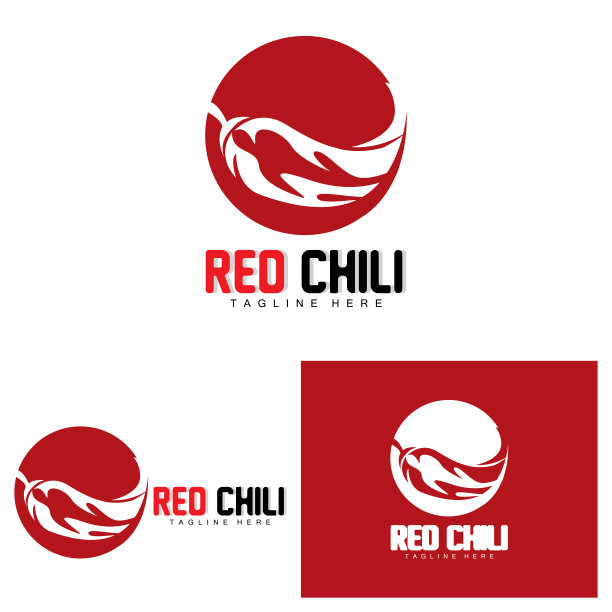 红辣椒，红辣椒矢量，辣椒花园房子插图，公司产品品牌插图图片下载