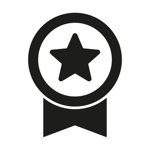 金牌图标。实现矢量图标。奖项说明标志。成就的象征。丝带徽章矢量插图。图片下载