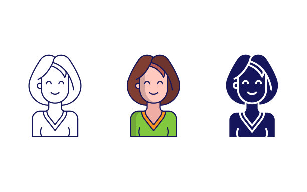 女性头像图标图片下载