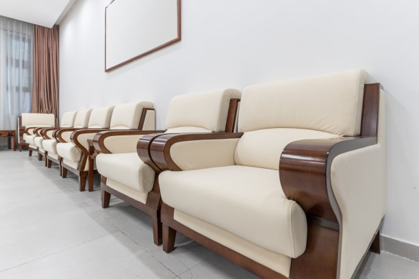 会客室高级真皮沙发图片下载