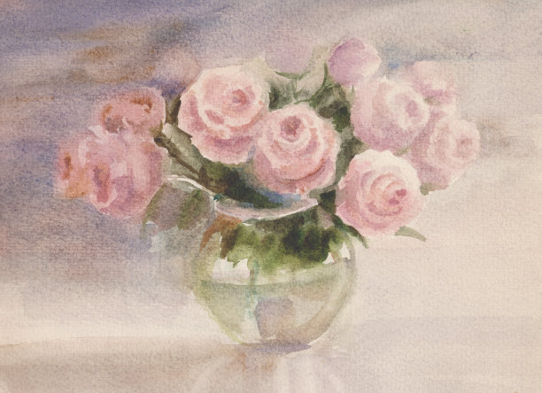 一束粉色玫瑰图片下载