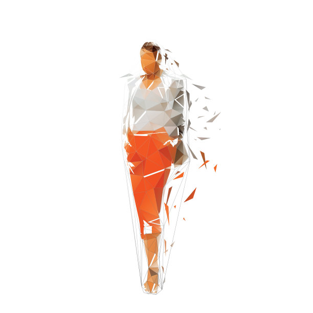 身着女装外套的商务女性，抽象孤立的矢量剪影，水墨绘画图片下载