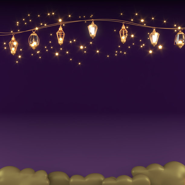 斋月Kareem问候背景伊斯兰教3d插图设计图片下载