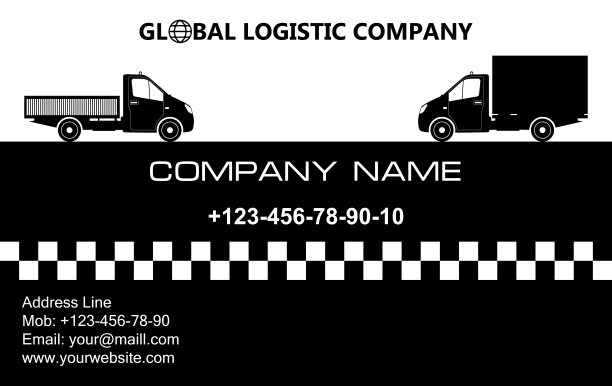 物流公司的名片图片下载