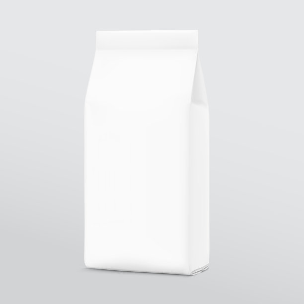 现实的食品袋模型。半侧视图。矢量插图。图片下载