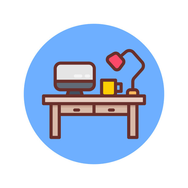 工作场所图标矢量。标识图片下载