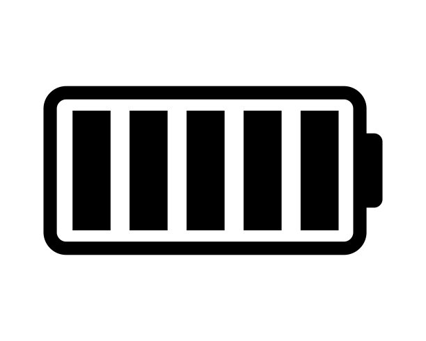 手机电池简单平面图标矢量插图图片下载