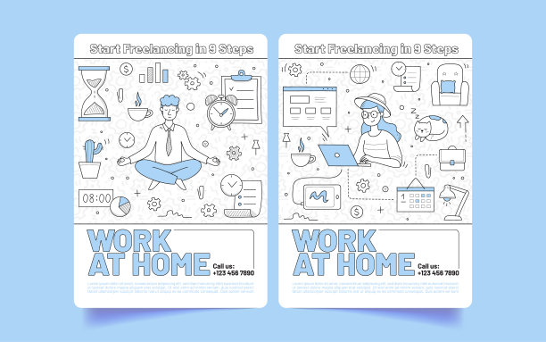 在家做海报，自由职业者图片下载