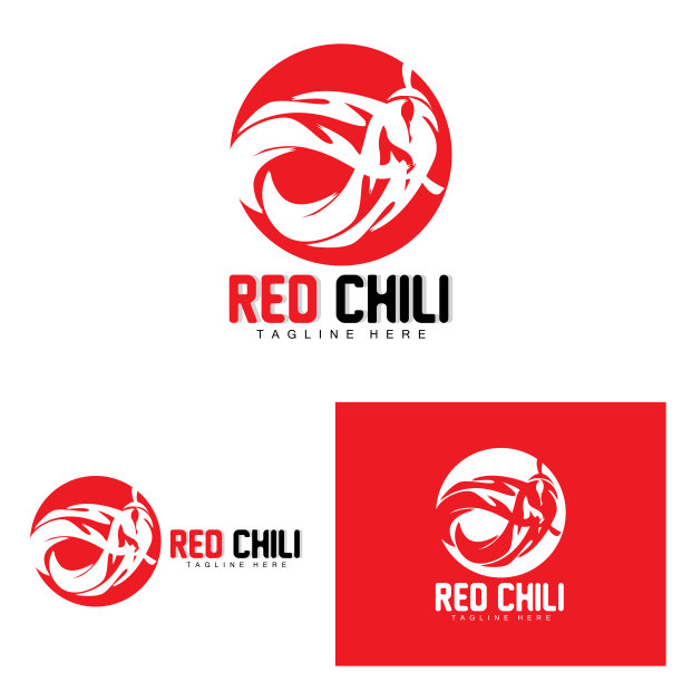 红辣椒，红辣椒矢量，辣椒花园房子插图，公司产品品牌插图图片下载