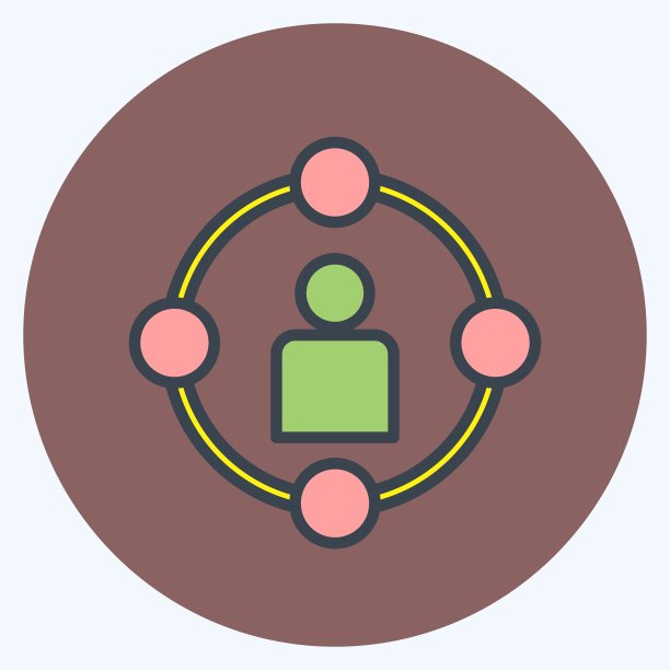 图标的社交圈子。适用于数字网络符号。颜色风格交配。简单的设计可编辑。设计模板向量。简单的符号说明图片下载