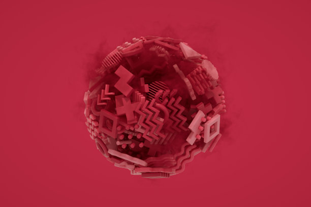 抽象几何形状的球体形状万岁洋红色的背景图片下载