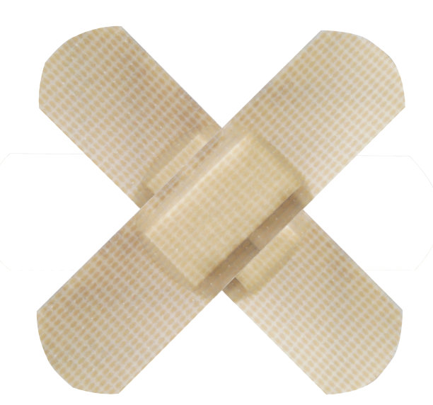 创可贴医疗设备单带辅助装置，特写，孤立在白色背景上图片下载