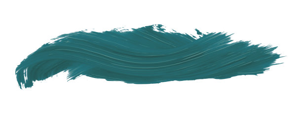绿松石刷孤立的白色背景。深湖绿刷图片下载