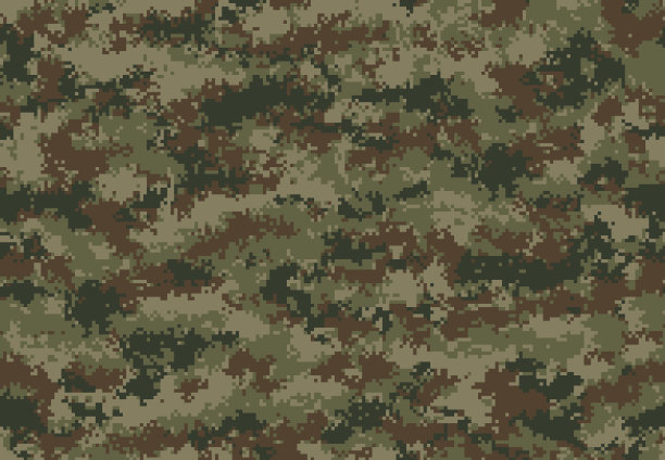 像素军用迷彩无缝图案图片下载