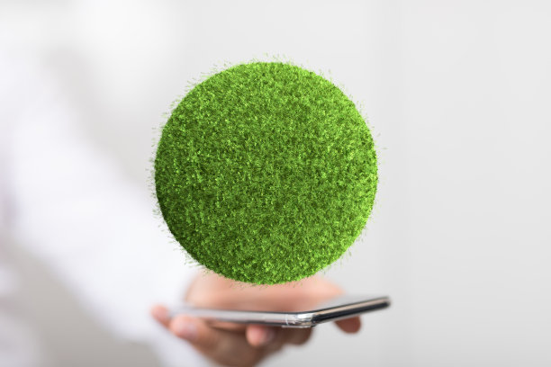 绿色星球概念的3D插图图片下载