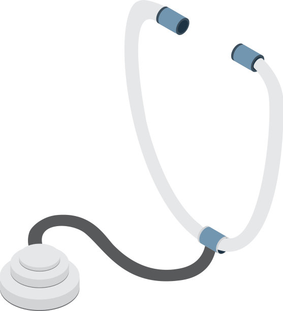 医用听诊器等距组成图片下载