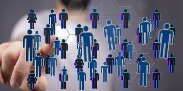 通信网络数字组连接三维插图图片下载