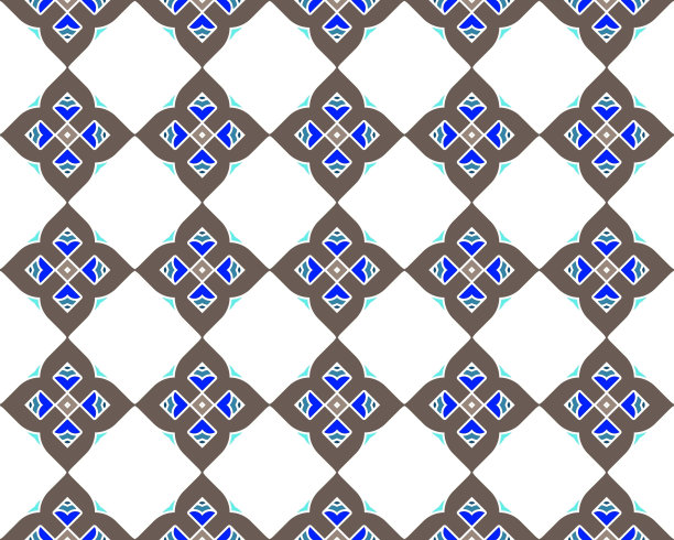 在白色背景上隔离的无缝瓷砖图案的插图图片下载