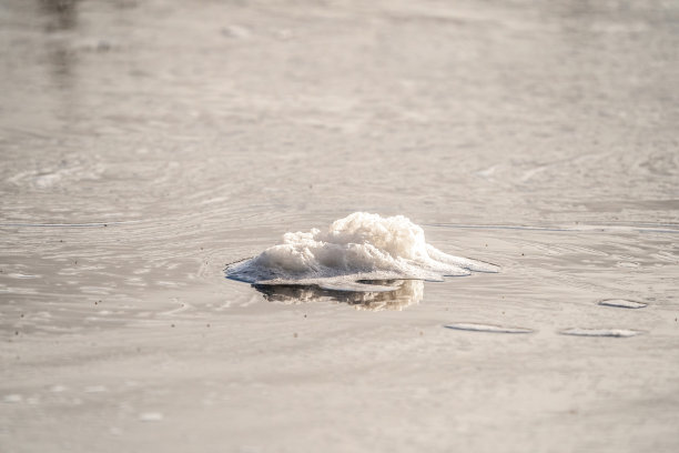 冷水和冰块在阳光背景下融化。全球变暖或气候变化的概念。冷疗法，呼吸技巧，瑜伽和冥想。图片下载