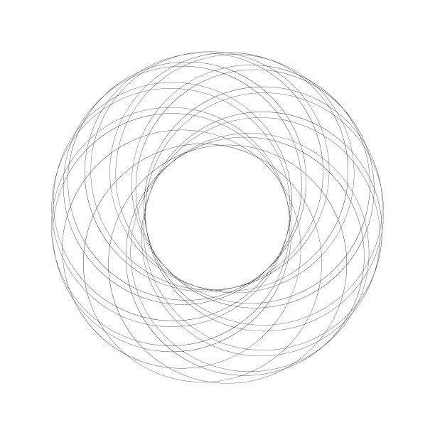 几何抽象的玫瑰。圈线。矢量图形元素图片下载