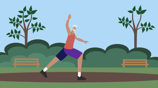 老人在公园锻炼图片下载