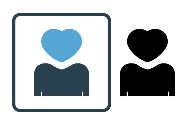 爱的兴趣图标说明。人心是偶像。图标与生活方式有关。实心图标样式。简单的矢量设计可编辑图片下载