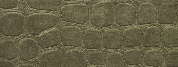 深绿色天鹅绒背景纹理来自室内装饰纺织品，宏观。带有图案的抽象橄榄丝绒织物。图片下载