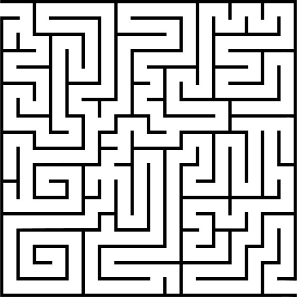 有出入的迷宫。迷宫矢量儿童游戏。广场的形状。供孩子们打印的工作表。早教实践。图片下载