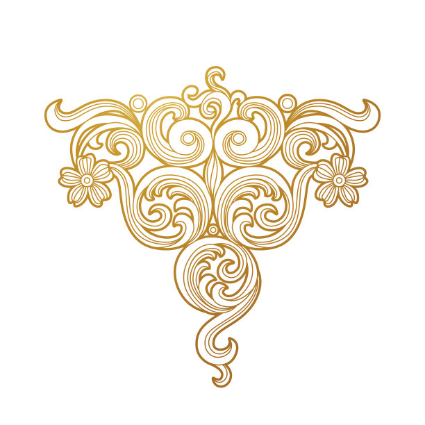 设计模板的黄金元素装饰图片下载