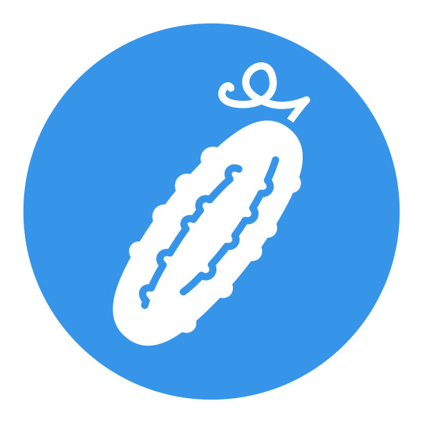 黄瓜孤立字形图标蔬菜标志图片下载