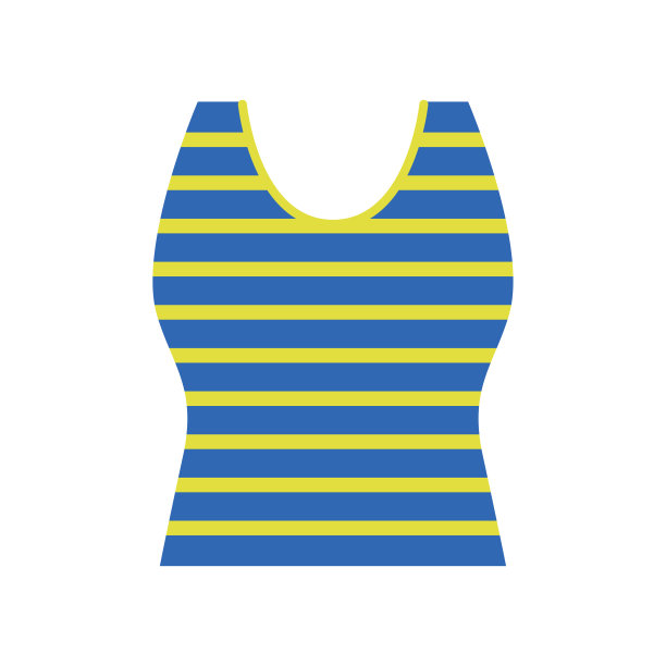 白色背景的条纹女性上衣图片下载