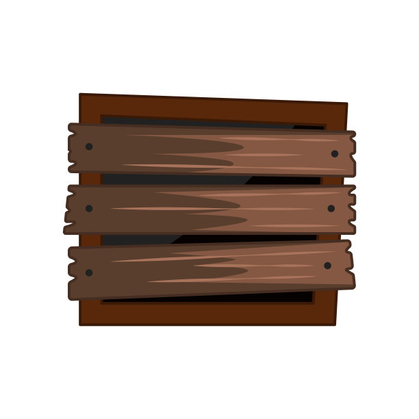 窗户关闭的木板矢量插图图片下载