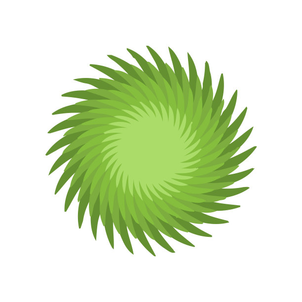 绿色花坛或草坪矢量插图的俯视图图片下载