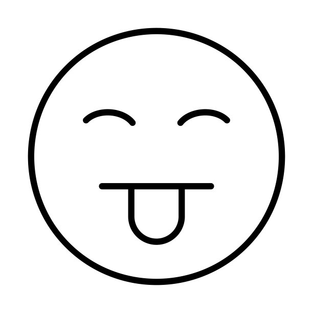 顽皮的表情符号，表情符号图标标志设计矢量模板插图标志和符号像素完美图片下载