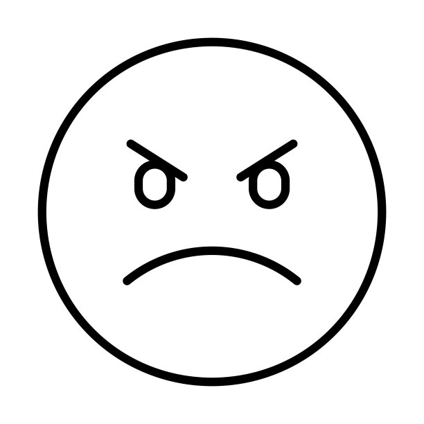 愤怒的表情符号，表情符号图标标志设计矢量模板插图标志和符号像素完美图片下载