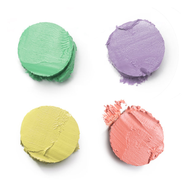 色彩校正遮瑕调色板在四个颜色校正色调。图片下载