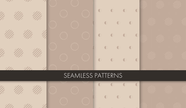 一套无缝点模式。矢量插图。图片下载