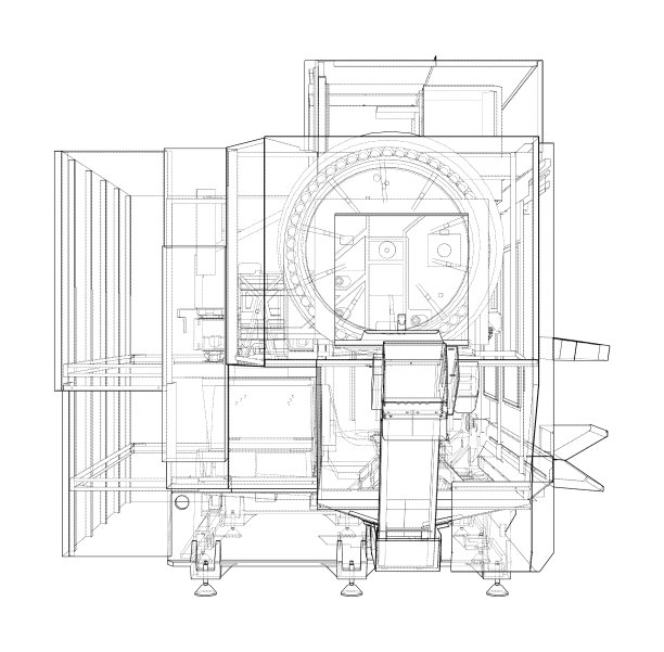 金属加工数控铣床。向量图片下载