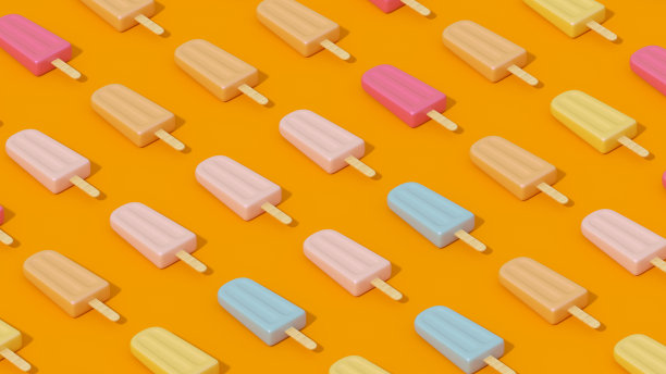 冰淇淋棒，冰棒，极简的夏日概念图片下载