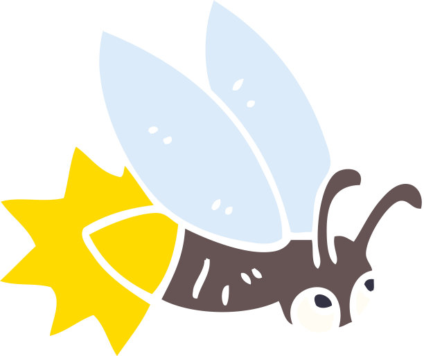 卡通涂鸦萤火虫图片下载