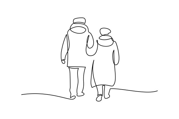 老夫妇后景图片下载