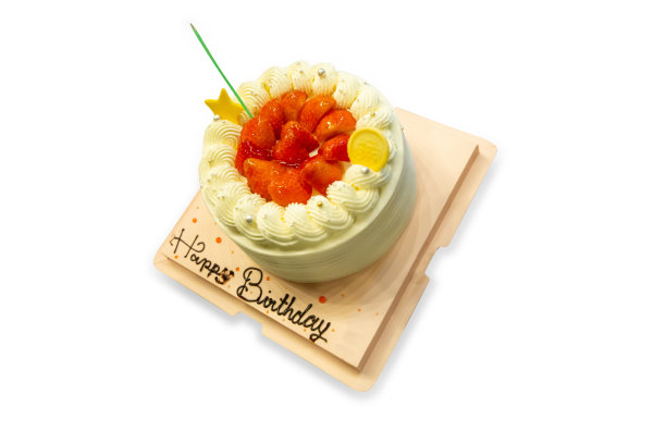 香草生日奶油蛋糕的俯视图，重点选择图片下载