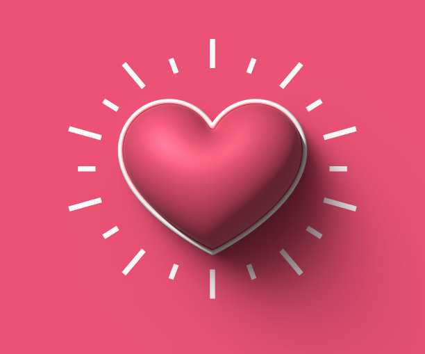 情人节爱情3D形状图标符号图片下载