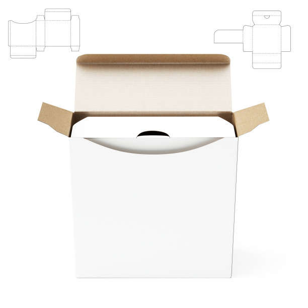 纤细的香水方形盒子与蓝图图片下载