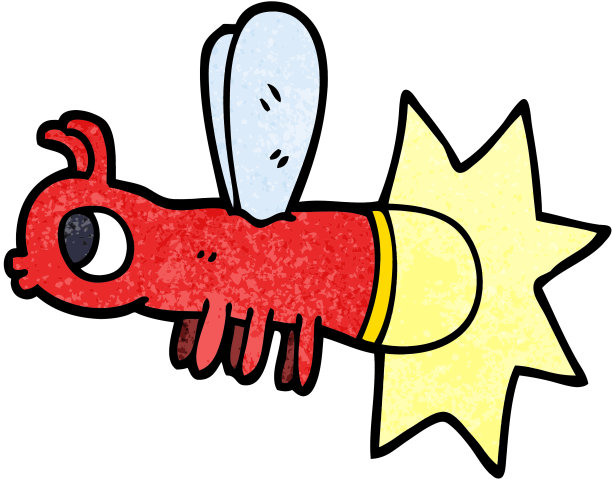 卡通涂鸦闪电虫图片下载