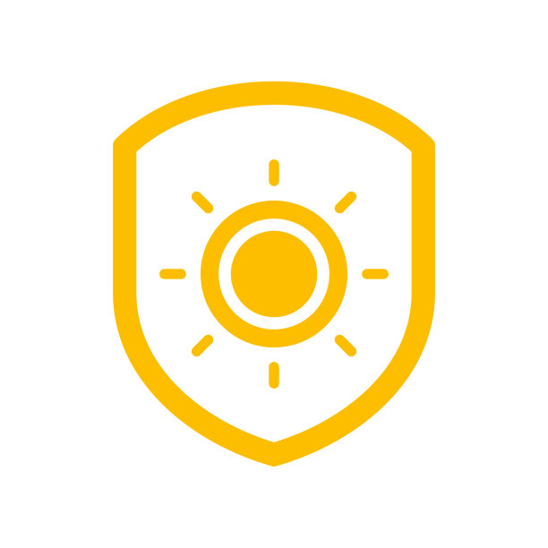 UV屏蔽保护图标矢量图片下载