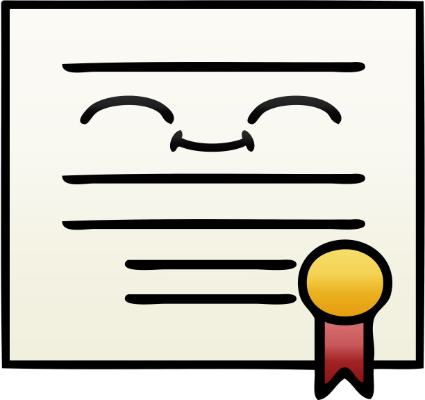 渐变阴影卡通毕业文凭图片下载