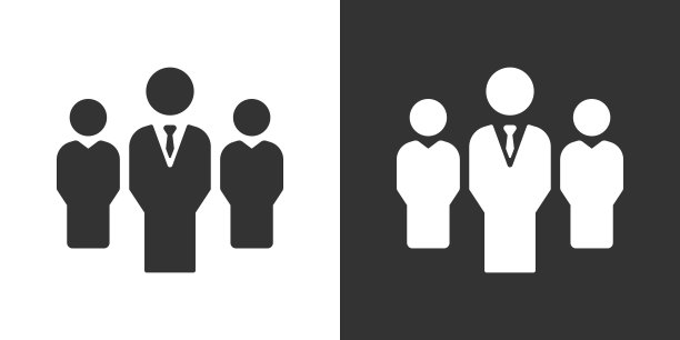 人群的矢量图标。人们分组象形文字图片下载