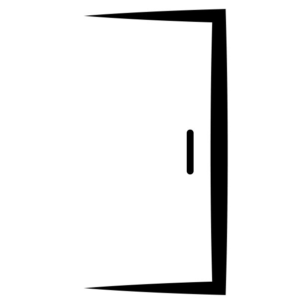 开门标志，图标门房子，轮廓关闭办公室框架图片下载