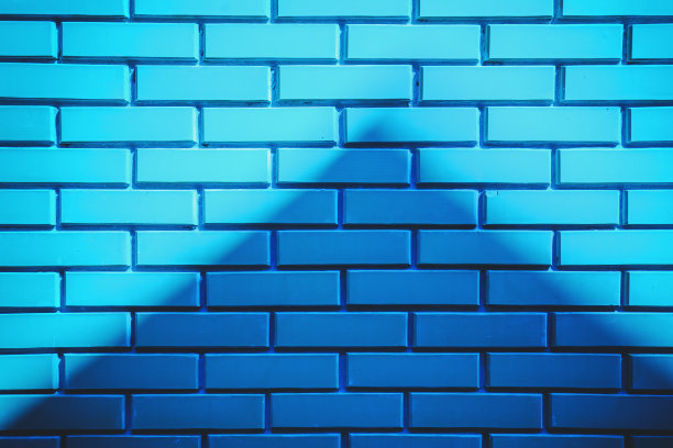 蓝砖墙抽象背景图片下载